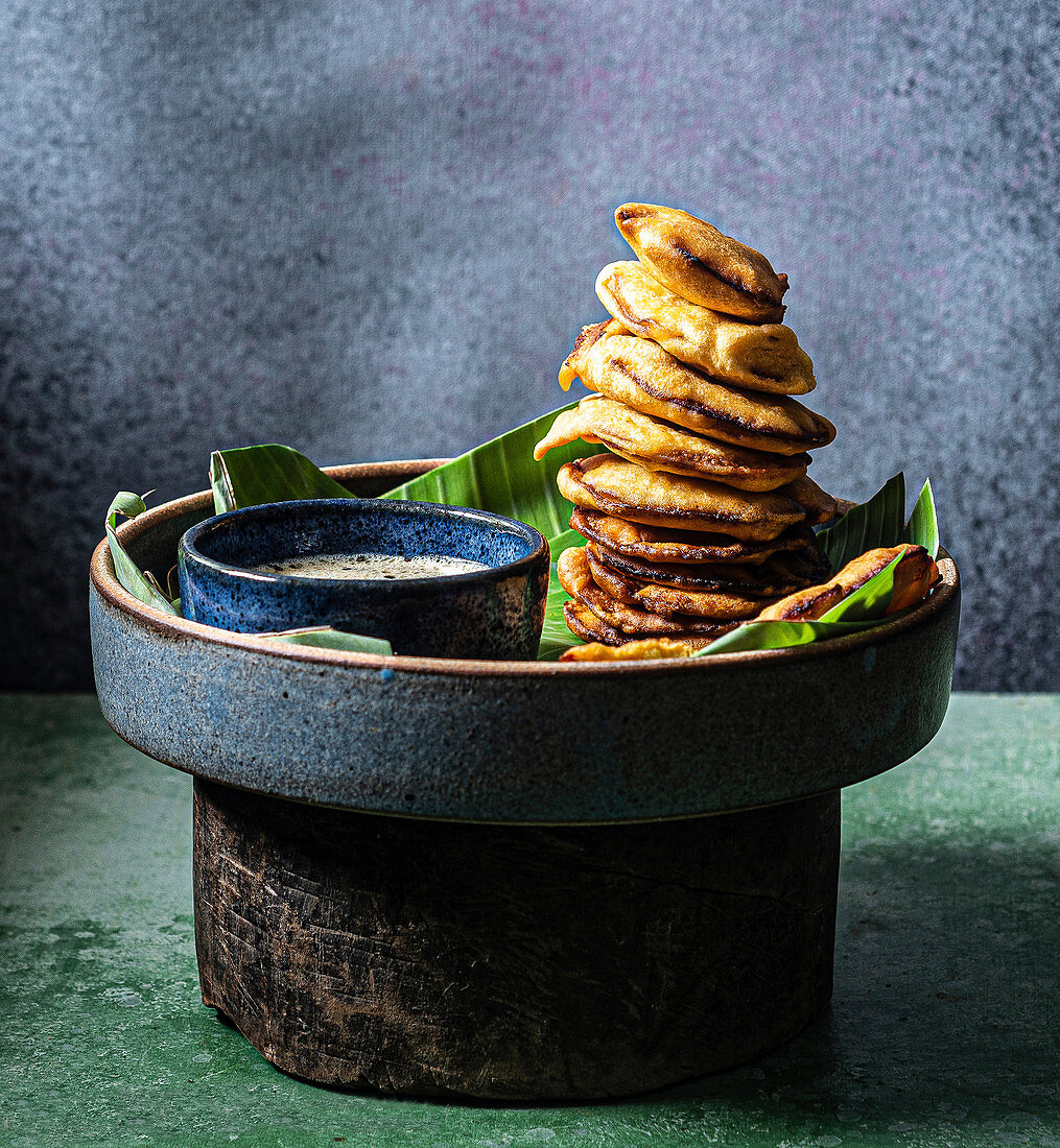 South Indian style apple fritters