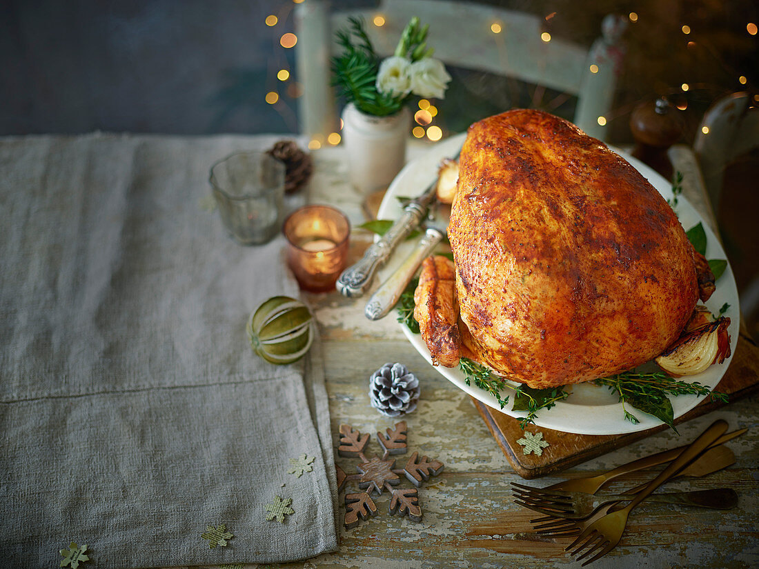 Easy smoked turkey crown