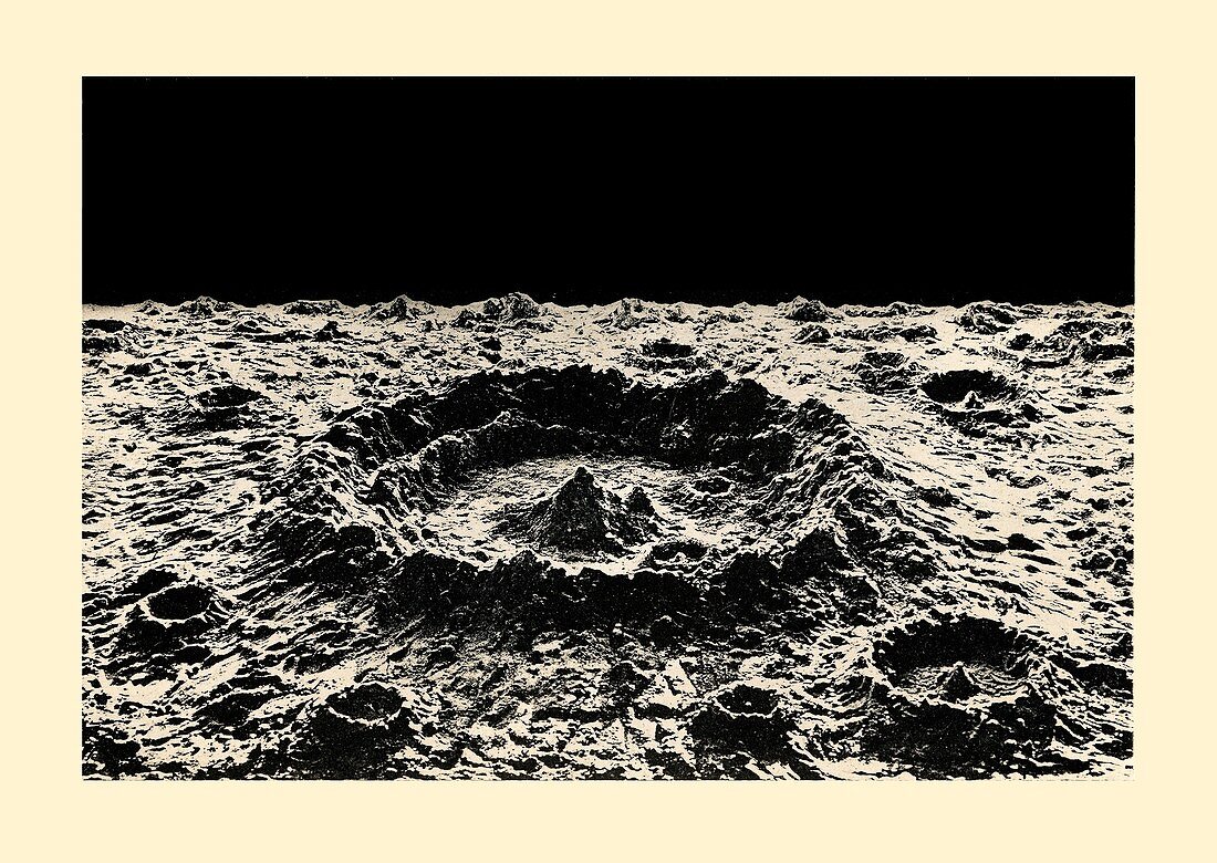 Lunar crater model, 1870s