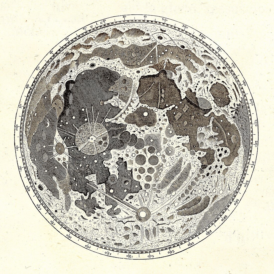 Hevelius's Moon map, 1647