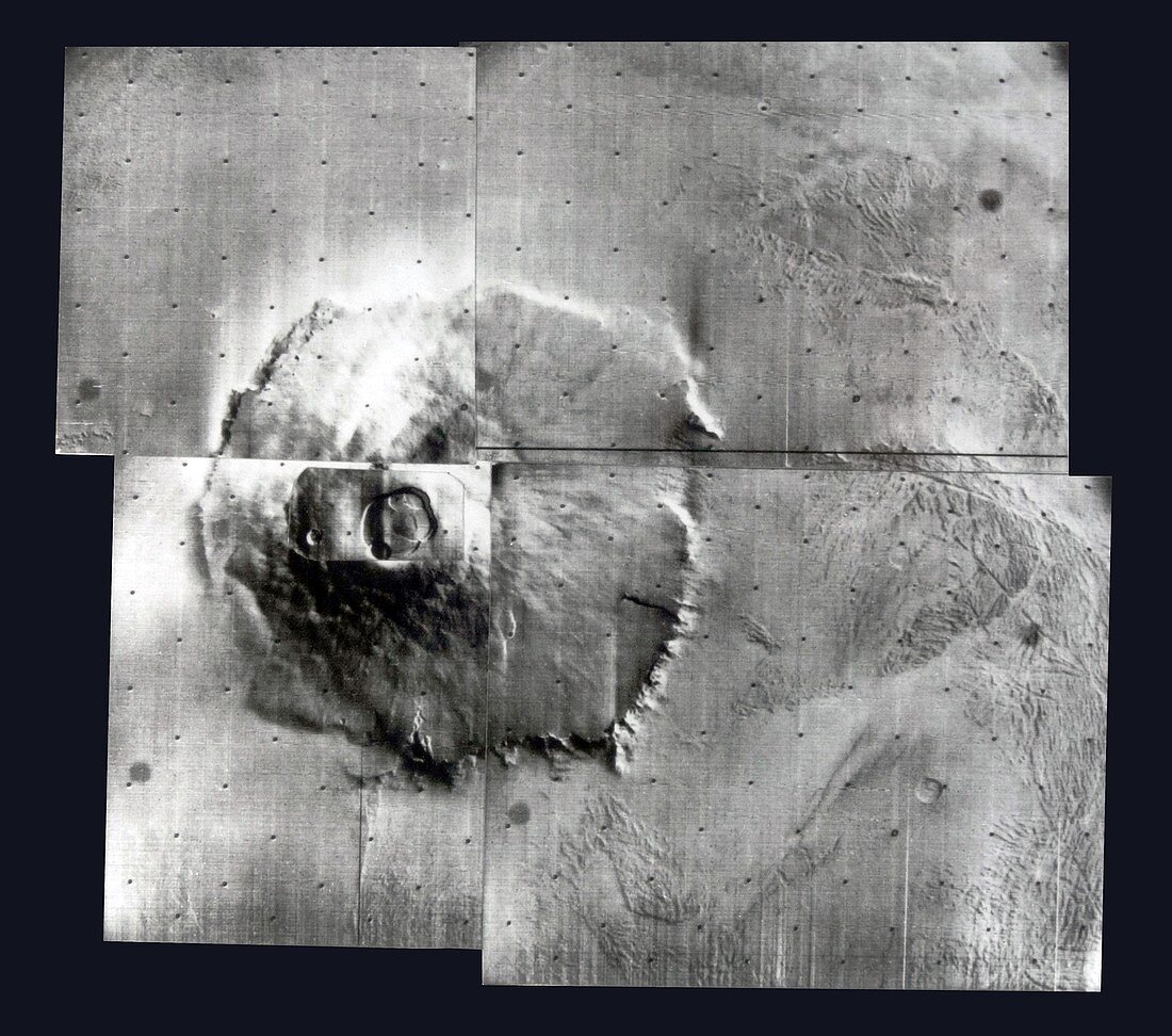 Olympus Mons, Mars, Mariner 9 image