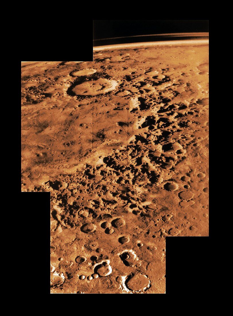 Argyre impact basin, Mars, Viking 1 image