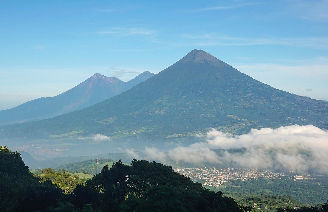 Volcan de Fuego, Acatenango, and Volcan de Agua, Guatemala