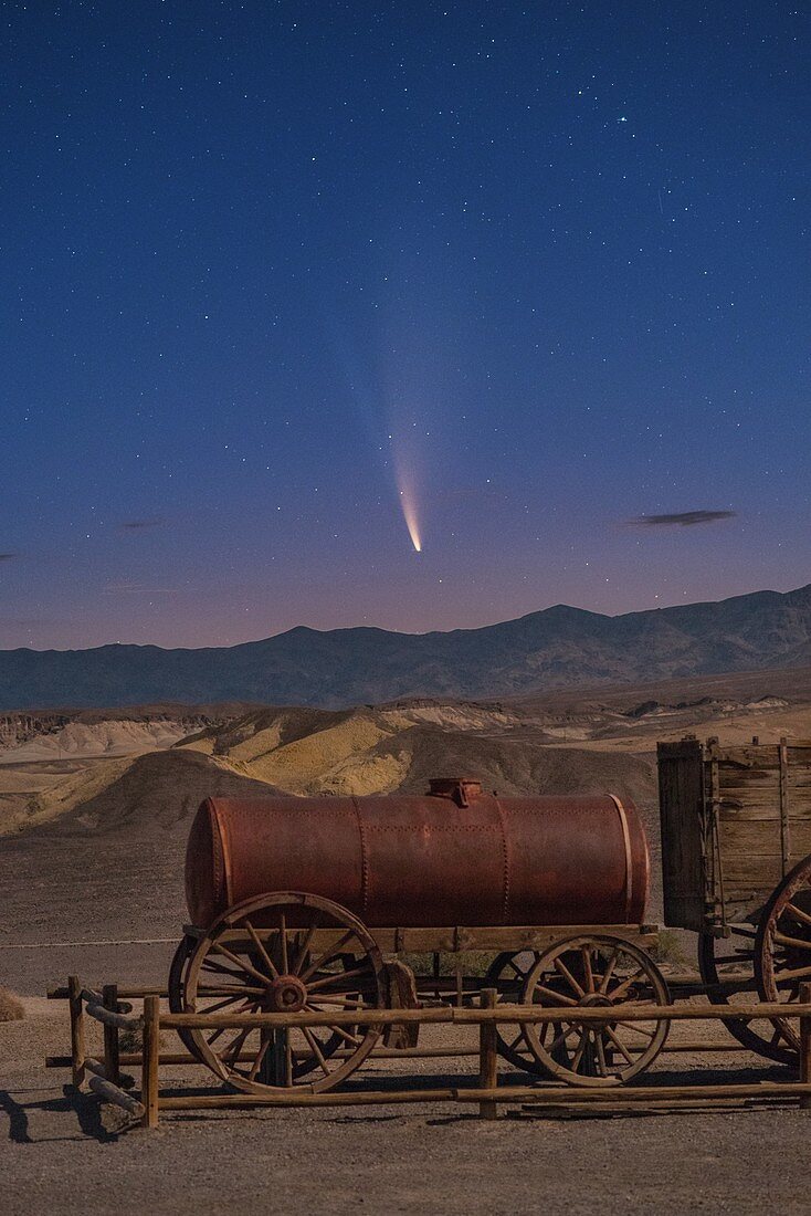 Comet Neowise over Death Valley National Park, USA
