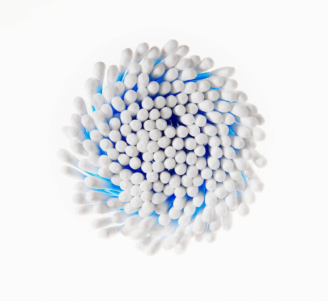 Close up of cotton swabs