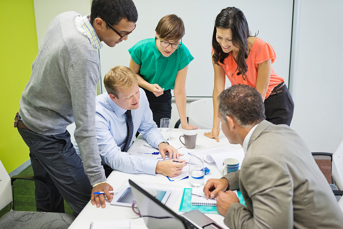 Business people talking in meeting