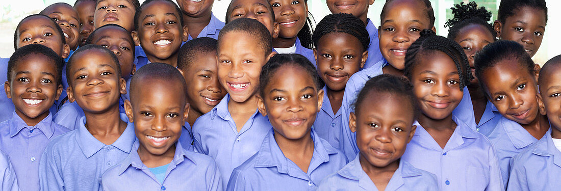 Students smiling together outdoors