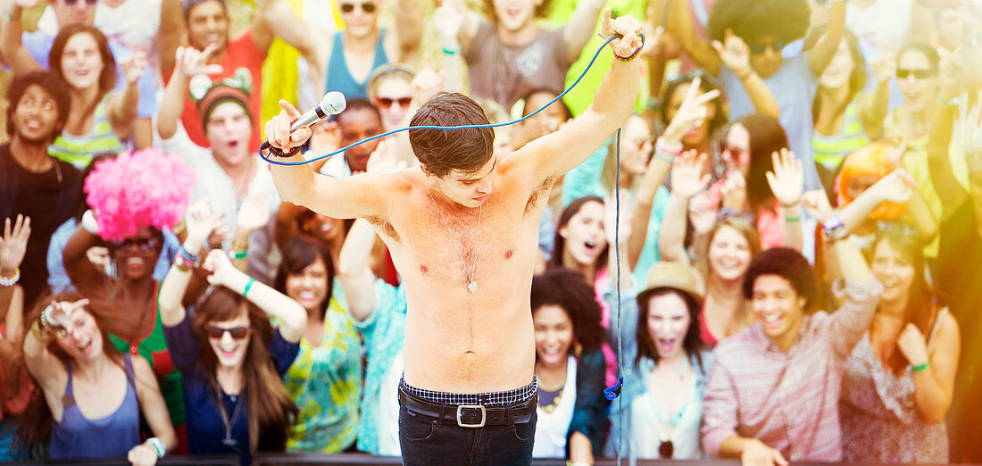 Performer dancing on stage