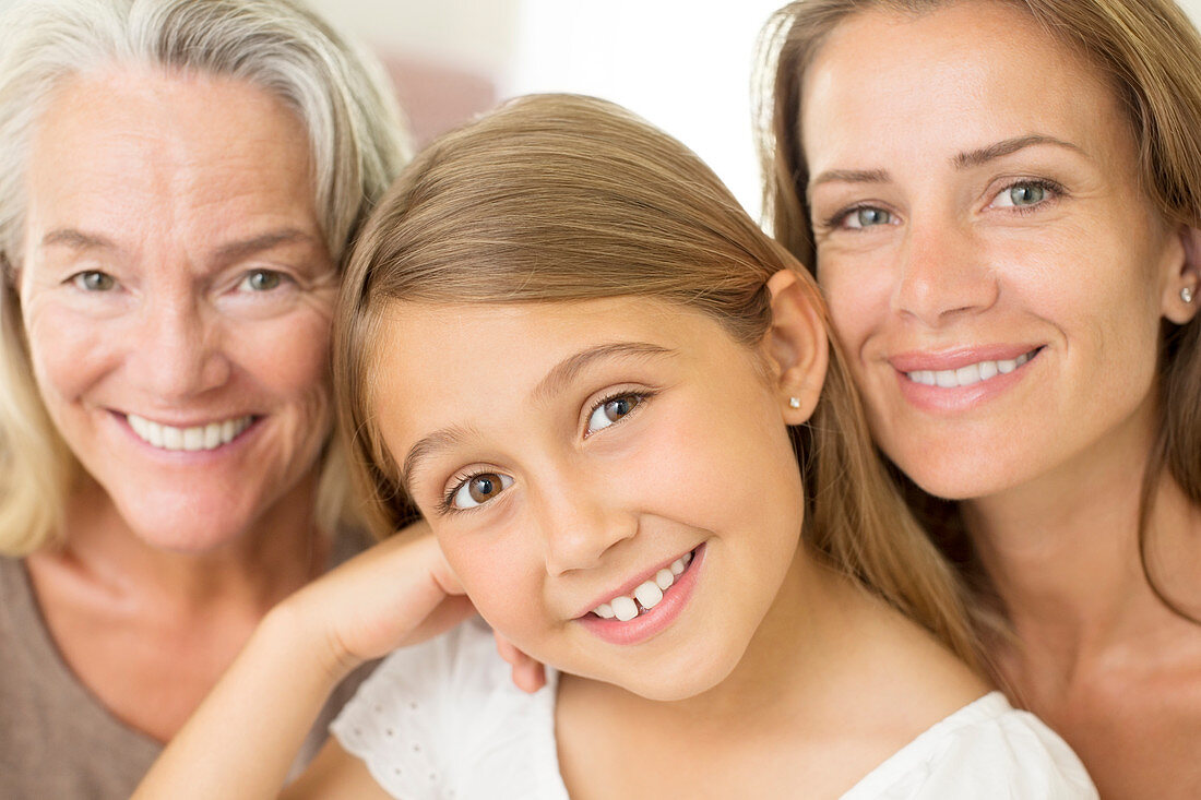 Multi-generation women smiling