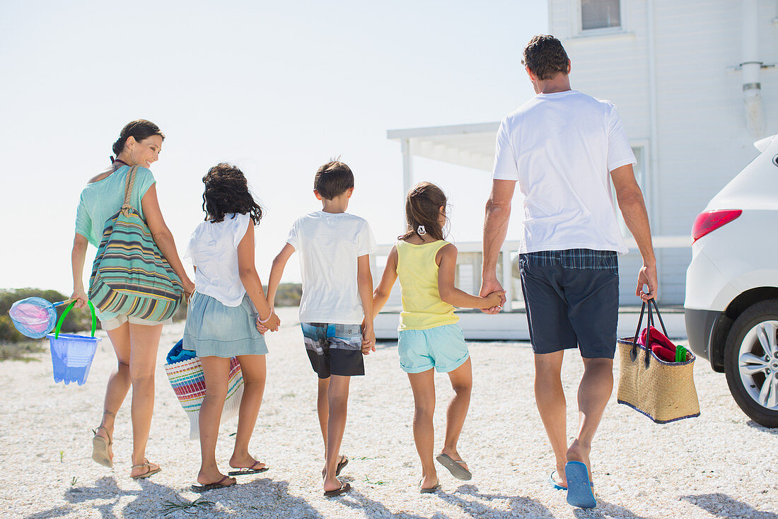 Family holding hands