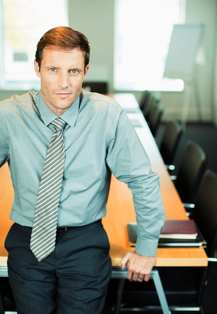 Businessman sitting at