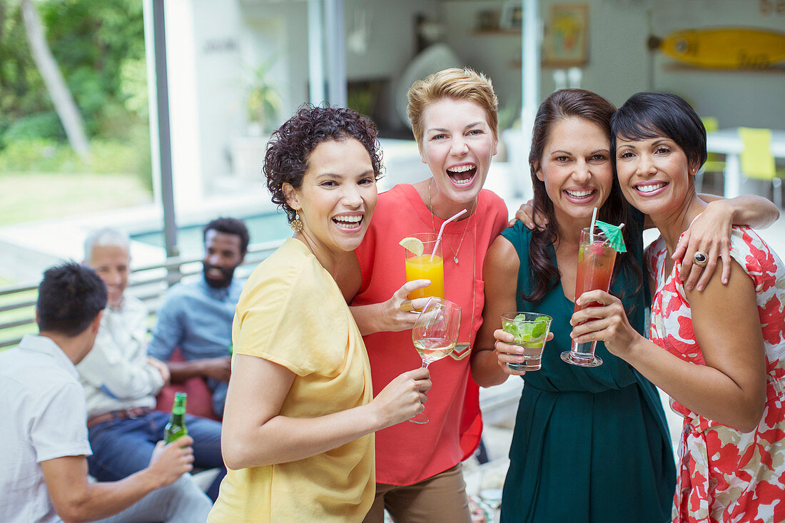 Women laughing at party