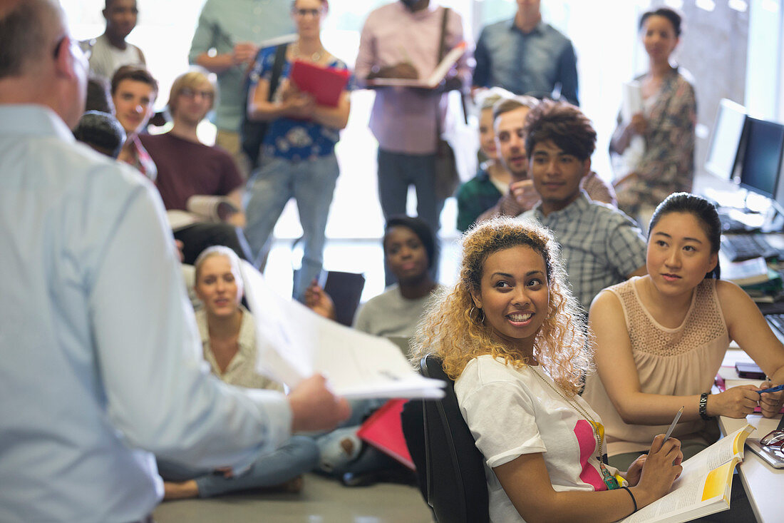 Students listening to teacher