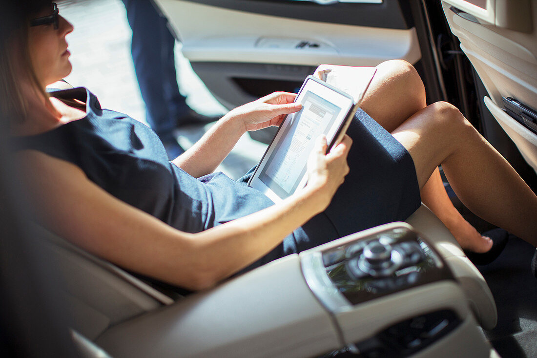 Businesswoman using tablet