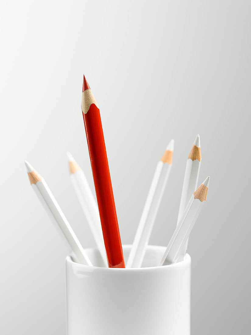 Tall red pencil