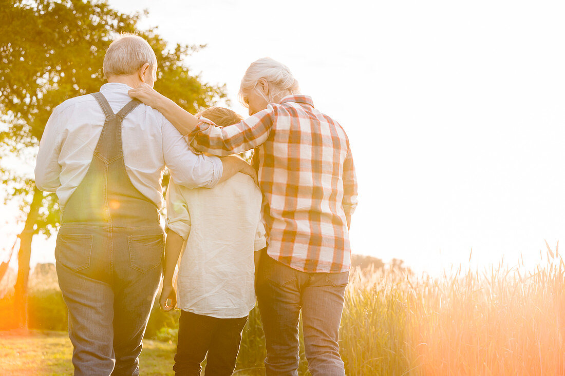 Grandparents and grandson