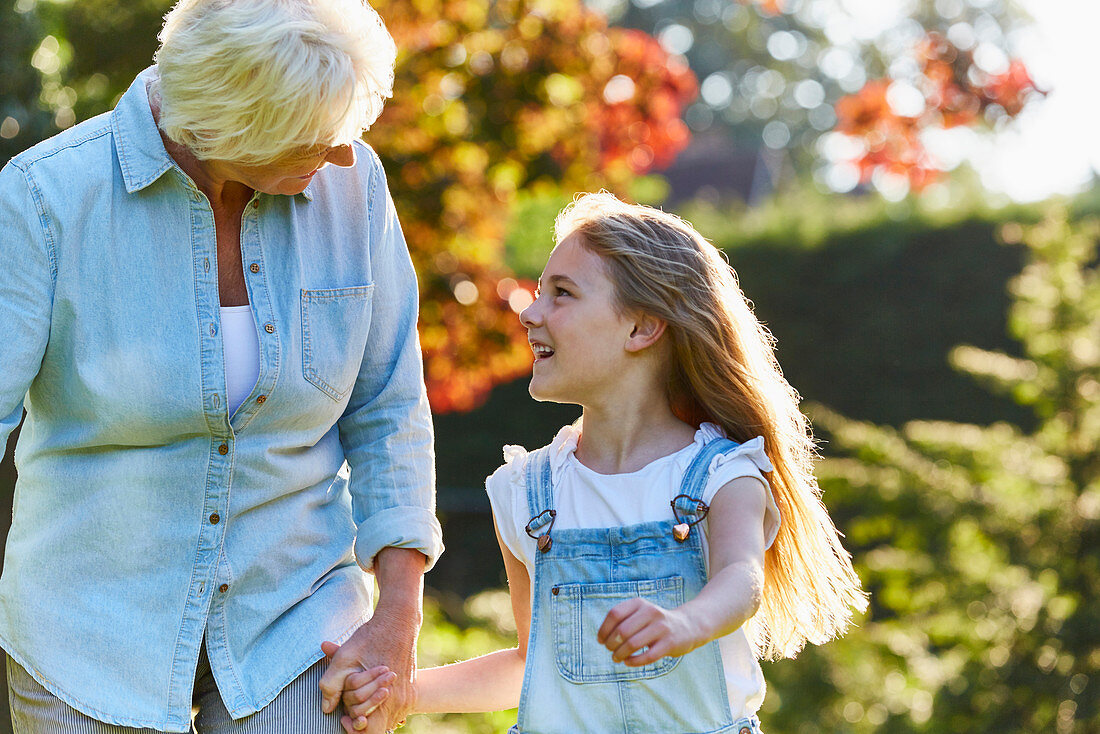 Grandmother and granddaughter