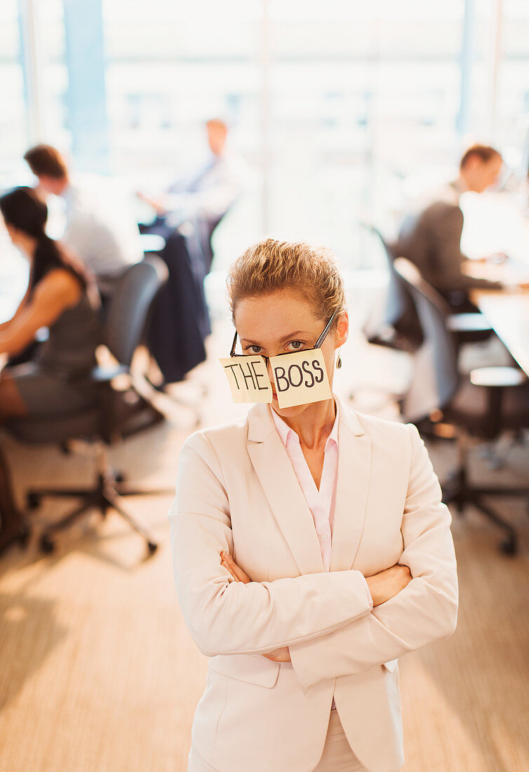 Businesswoman wearing eyeglasses in office