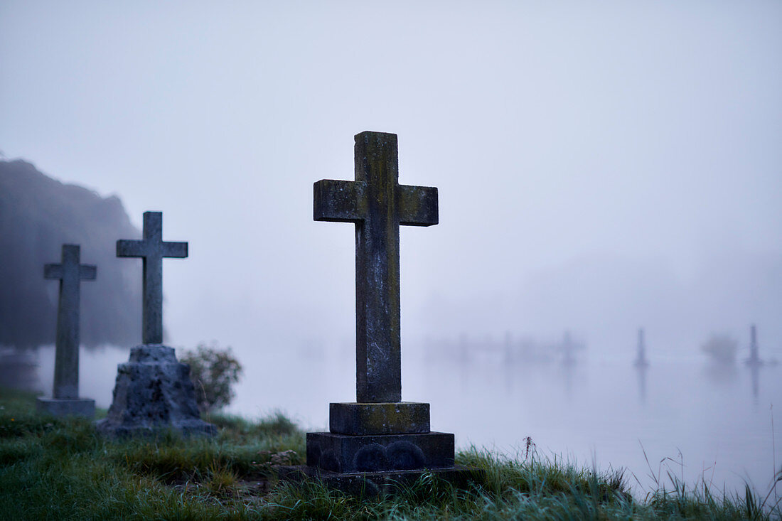 Crosses on gravestones