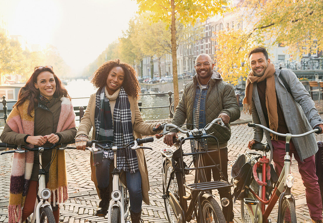 Friends bike riding