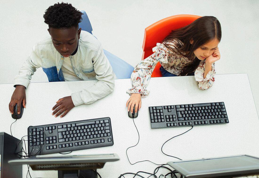 students using computers