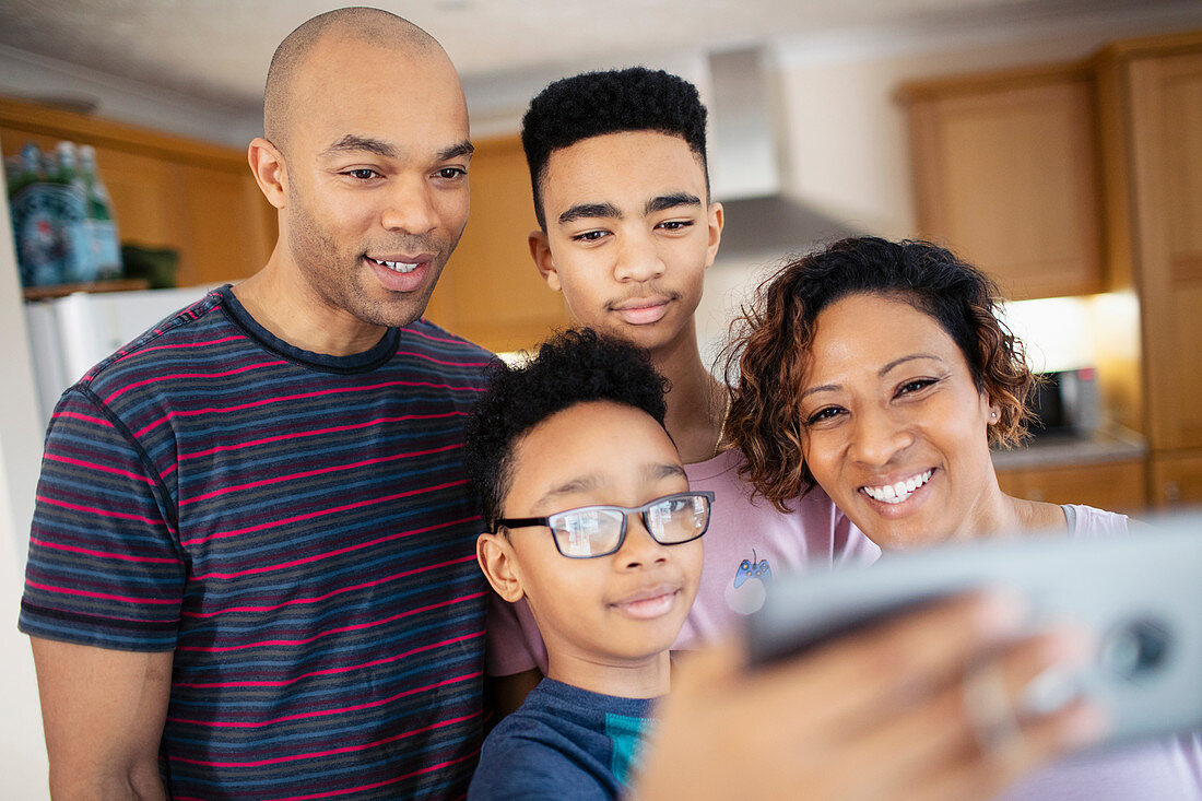 Family taking selfie