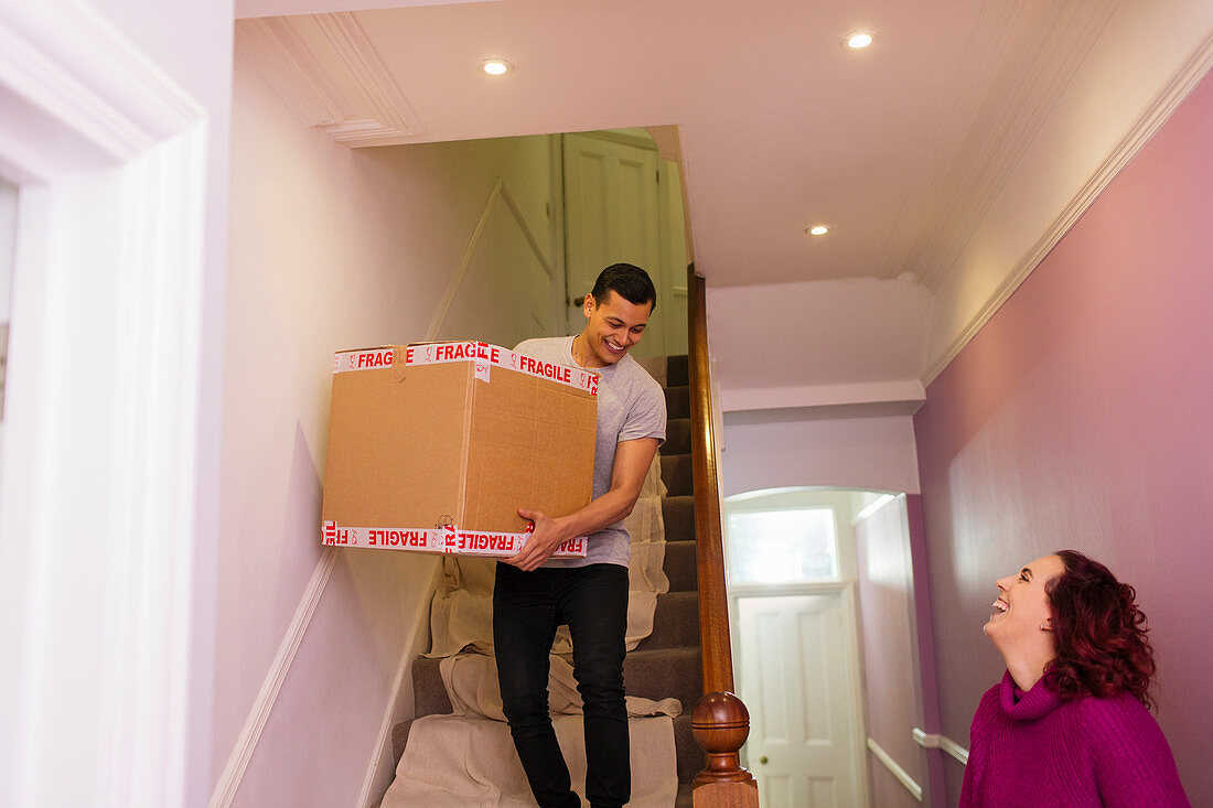 Couple moving out of house