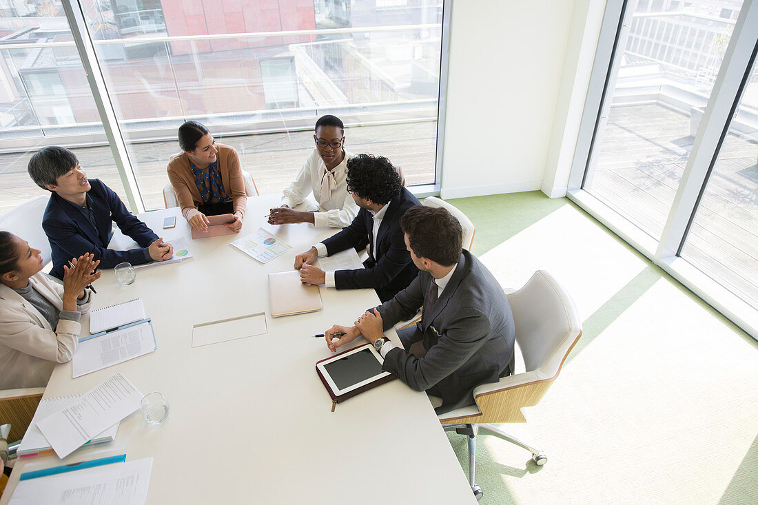 Business people talking in conference room meeting