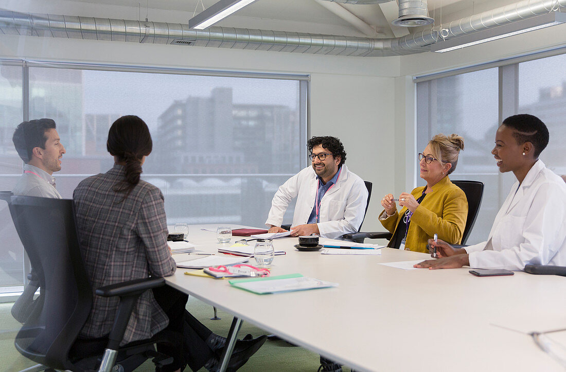 Doctors and administrators talking