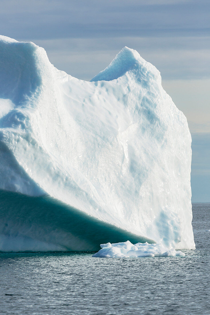 Majestic melting iceberg on ocean Greenland