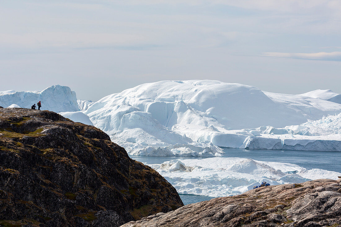 Scenic view polar glacial ice Disko Bay West Greenland