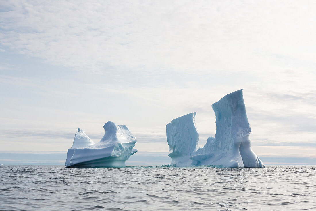 Majestic iceberg formations on Atlantic Ocean Greenland