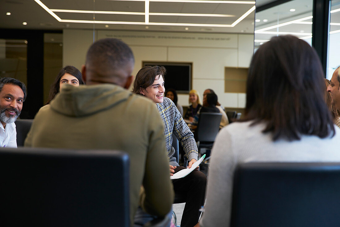 Business people talking in conference room meeting