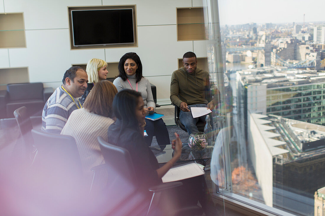 Business people talking in conference room meeting