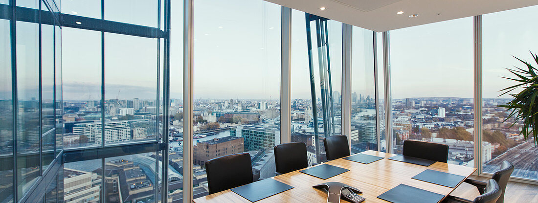 Modern conference room, London, UK