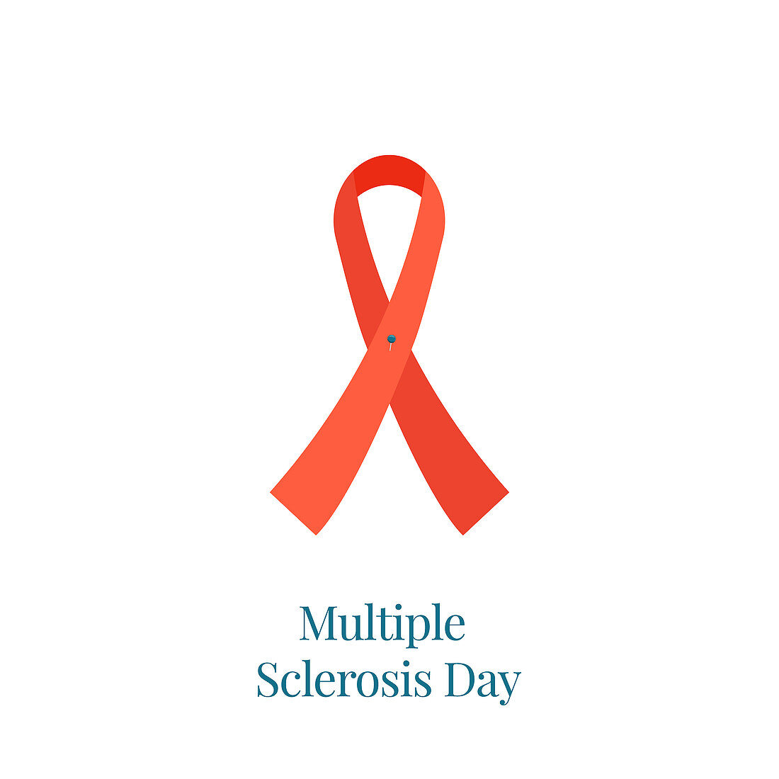 Multiple sclerosis awareness ribbon, illustration