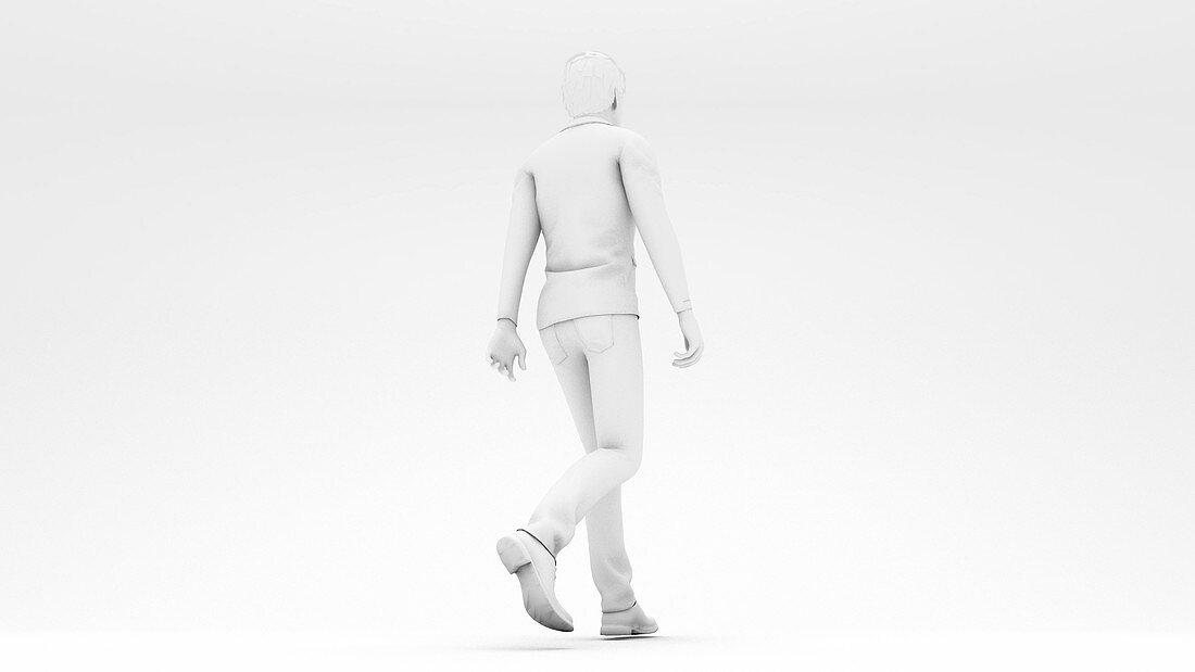 Walking man, illustration