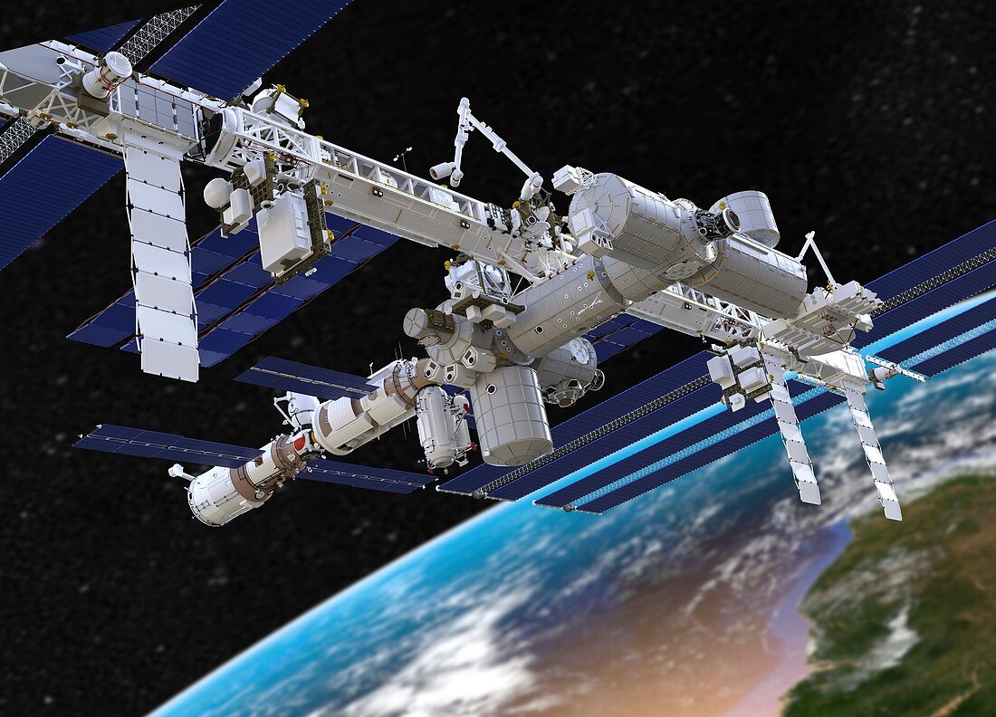 Space station, conceptual illustration