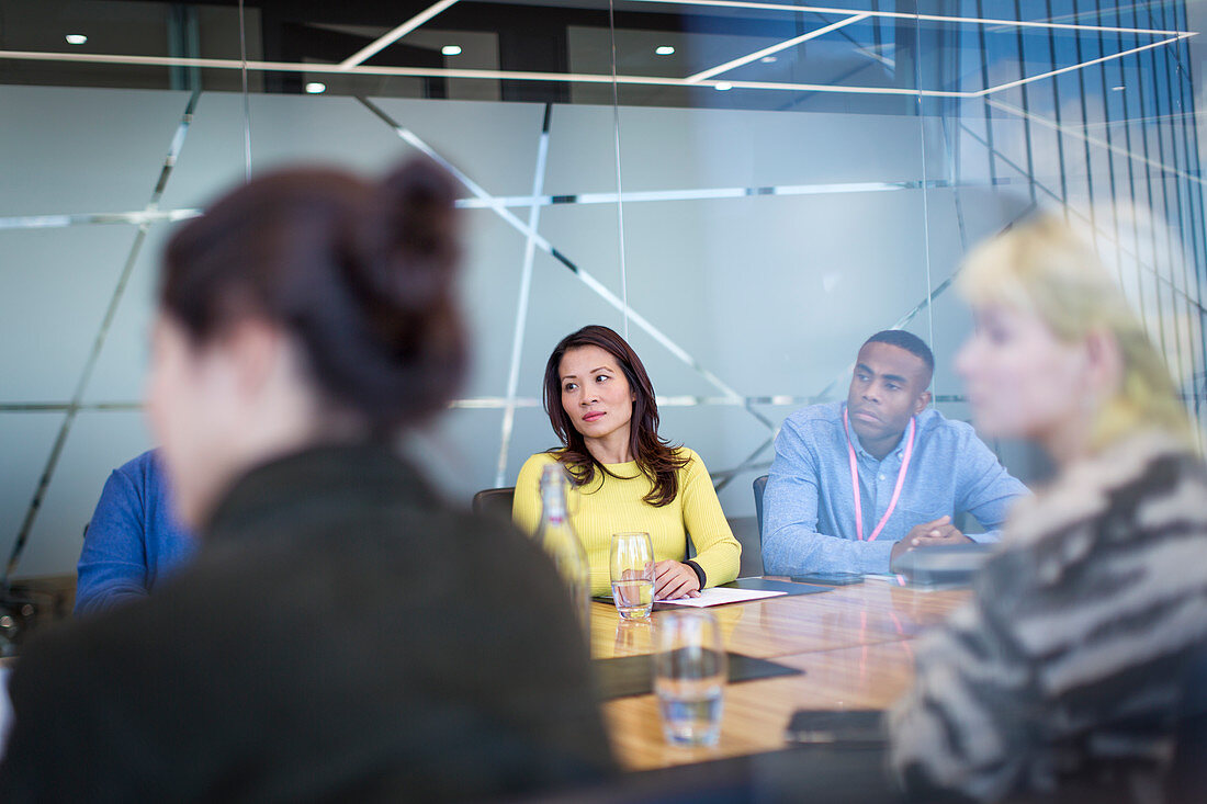 Business people listening meeting