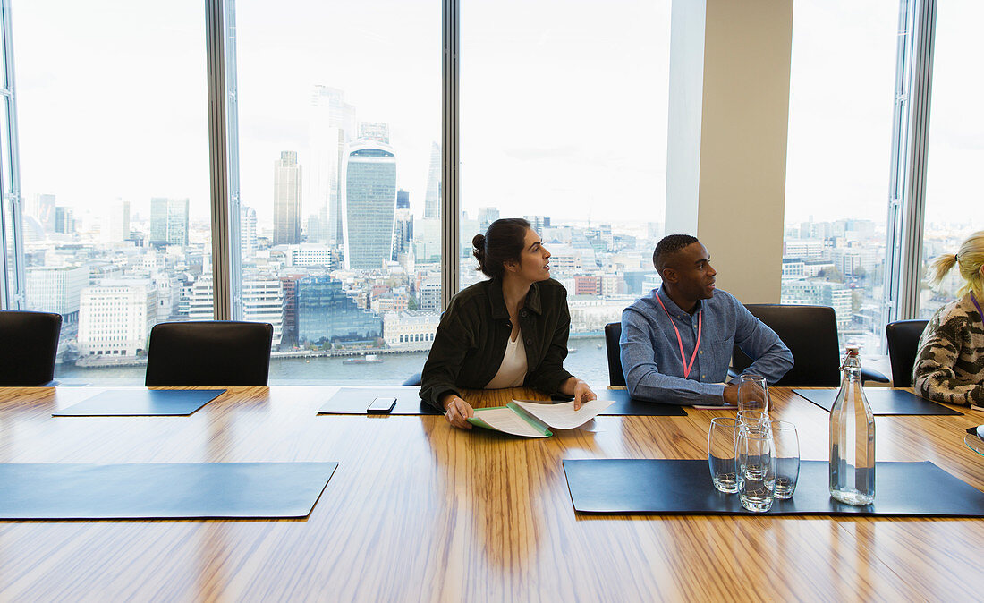 Business people listening meeting