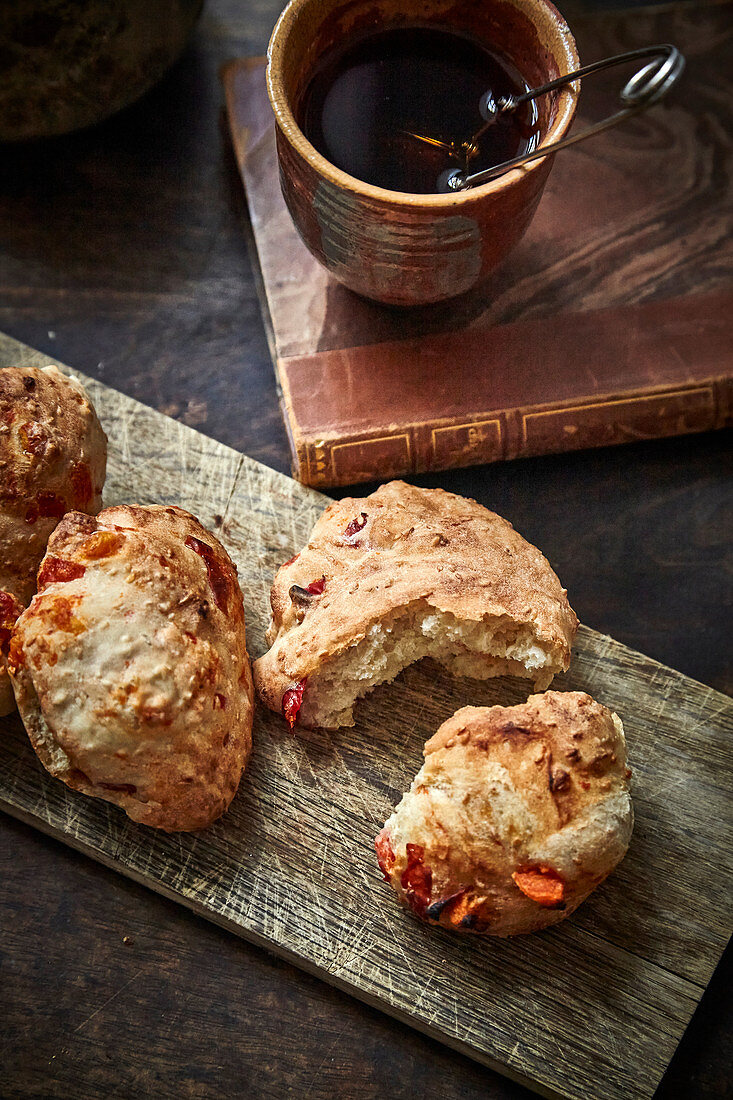 Rose hip jam biscuits