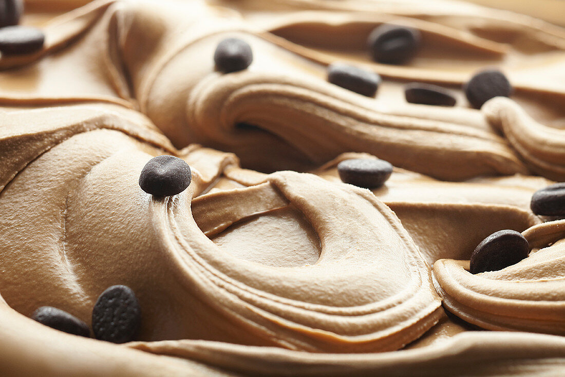 Creamy coffee ice cream (full-frame)