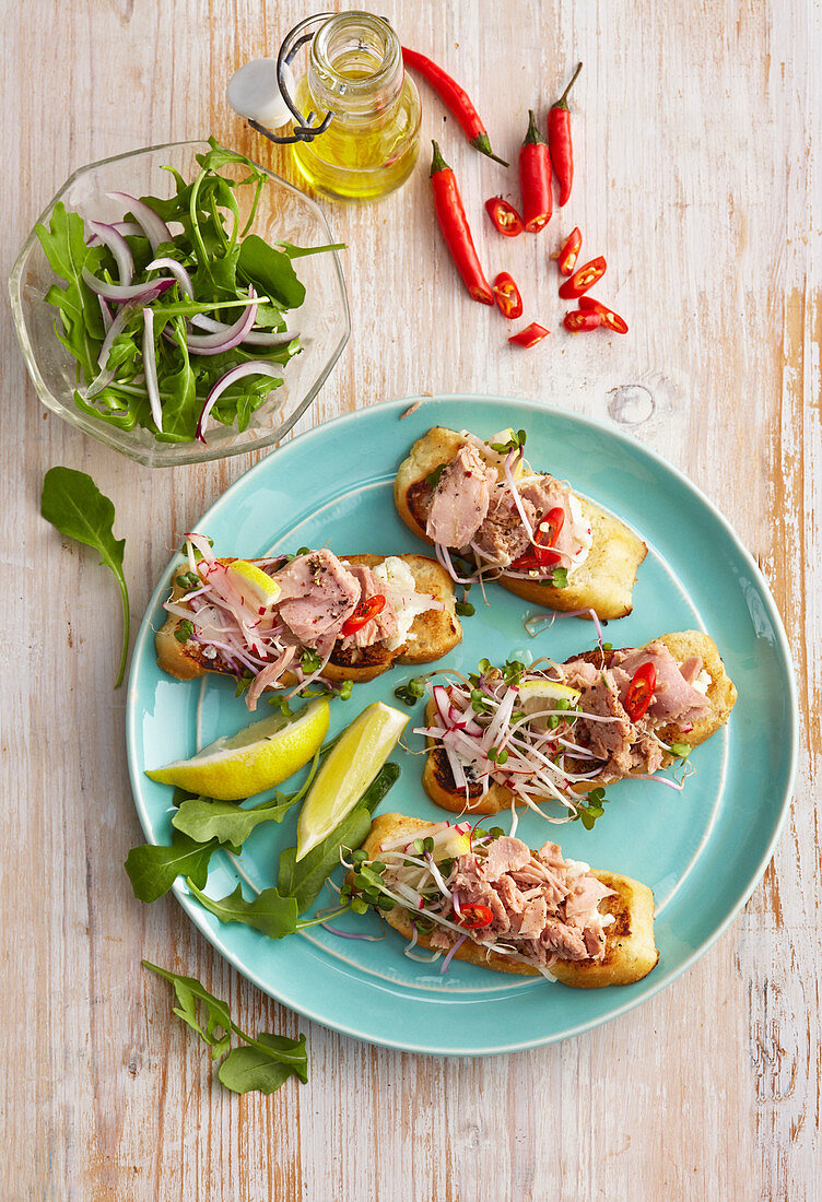 Canapes with tuna