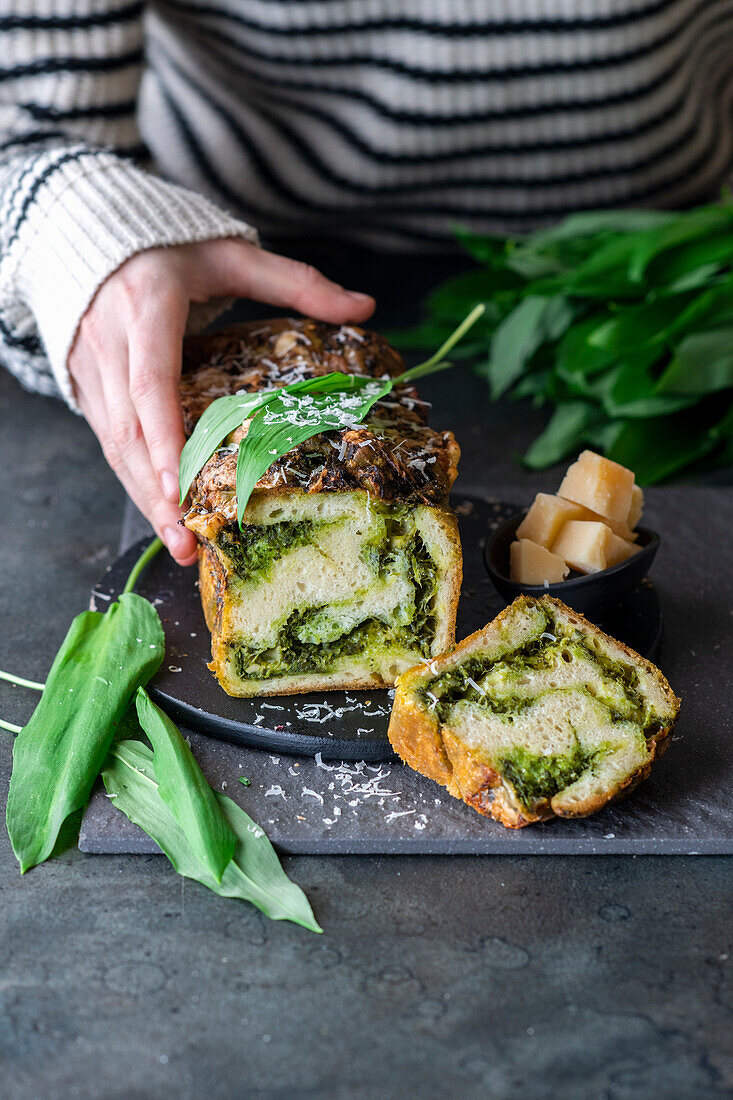 Wild Garlic Parmesan Bread