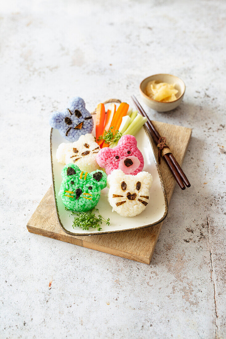 Cute Sushi (Sushi in the shape of manga animals, Japan)