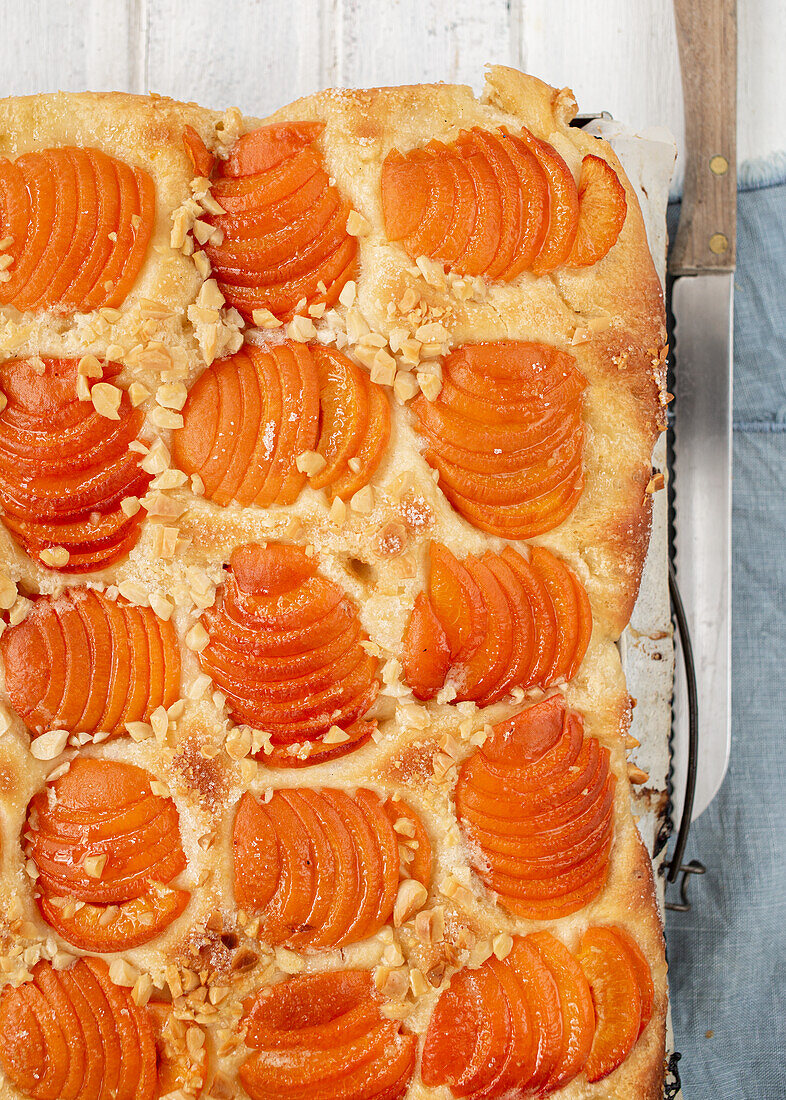 Apricot butter cake with tonka butter