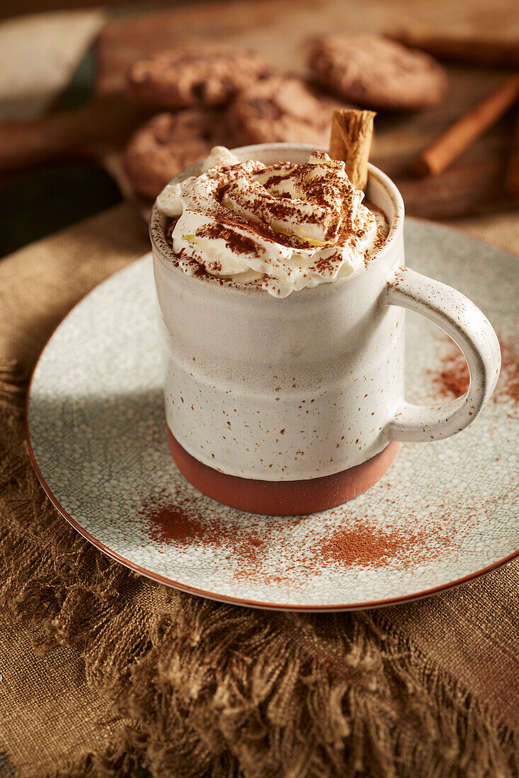 Hot chocolate with cream