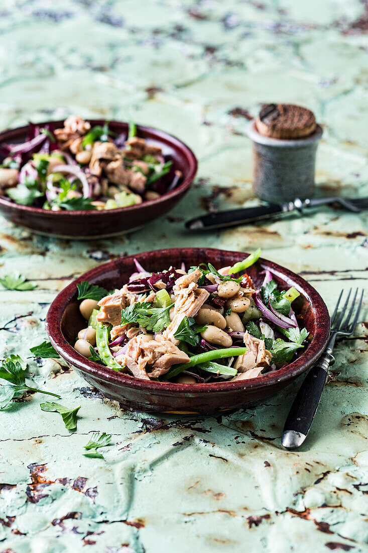 Bohnensalat mit Thunfisch und Radicchio