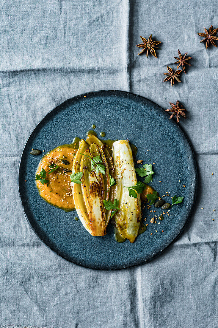 Pumpkin puree with chicory