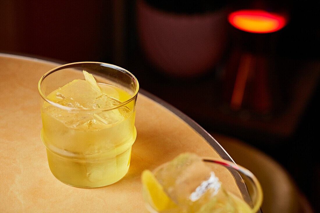 A lemon cocktail